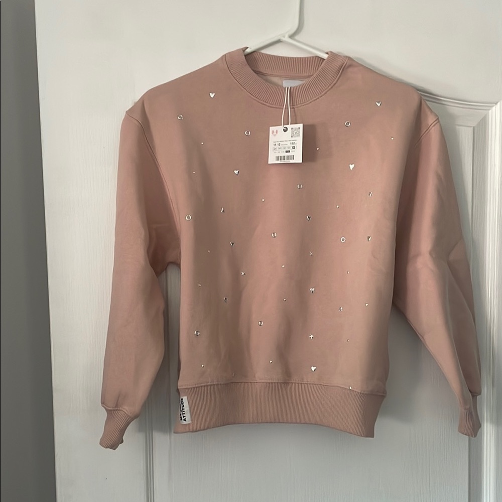 Zara Kids Pink Sweater with Embellishments